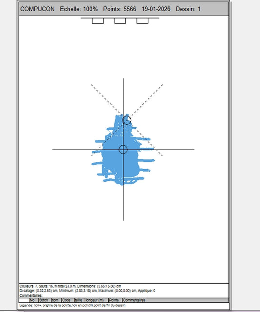 Embroidered design of an open heart | Deep embroidery file, instant download