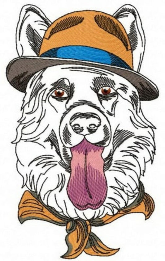 تصميم تطريز أنيق لكلب الراعي الألماني تطريز الي تحميل فوري zip